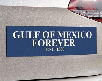 Gulf of Mexico Car Magnet or Bumper Sticker, Gulf Coast Decal, Texas Alabama Mississippi Florida Beach Gift for Mexico Lover Gulf Of America