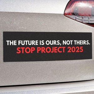 Stop Project 2025 Car Magnet or Bumper Sticker, Anti-Trump Political Protest Decal Pro-Democracy Resist Fascism Resist Like Its 1938 Germany