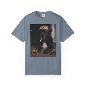 Funny Cane Corso Shirt, Dog Dad T-Shirt, Blue Collar Man Gag Gift Tee For Husband, Hilarious Meme Comfort Colors® Tshirt, Dog Smoking Shirt Blue Jean