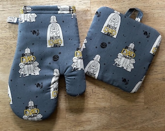 Star Wars Father's Day  Oven Mitt and Potholder set. Trivet - Pot Holder! Darth Vader - Best Dad in the Galaxy
