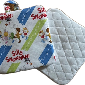 Frosty the Snowman Rankin/Bass - Pot Holder, Trivet, Potholder Silly Snowman