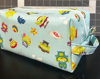 Toy Story Alien Remix Travel Pouch |Toiletry Bag| Large 9" Pixar Mashup Bag | Duck Fabric Canvas Interior