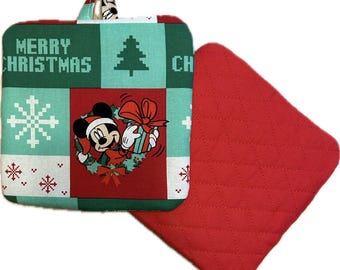 Mickey Mouse Christmas  - Pot Holder, Trivet, Potholder Disney