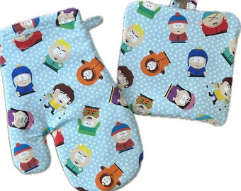 South Park Oven Mitt and Potholder Set, Cotton Fabric