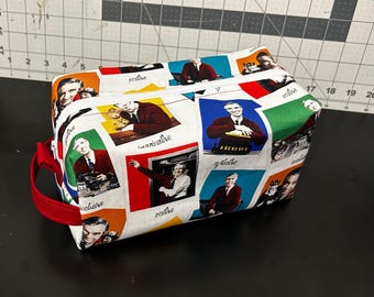 Toiletry Bag | Mister Rogers Neighborhood | 8.5 Inch Travel Pouch | Duck Canvas Interior | Mr Rogers