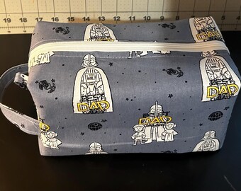 Best Dad in the Galaxy | Darth Vader Star Wars Travel Pouch | Large 9" Father's Day Gift : Toiletry Bag