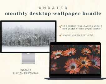 Nature Desktop Wallpaper | Undated Monthly Backgrounds (Digital Download)