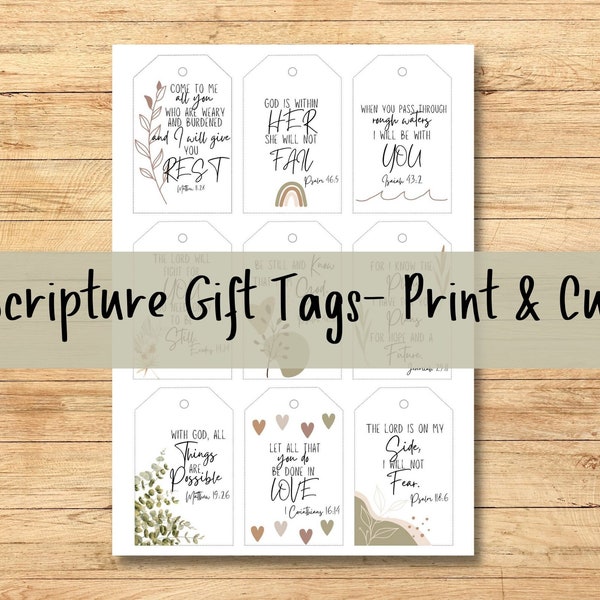 Print and Cut Scripture Gift Tags