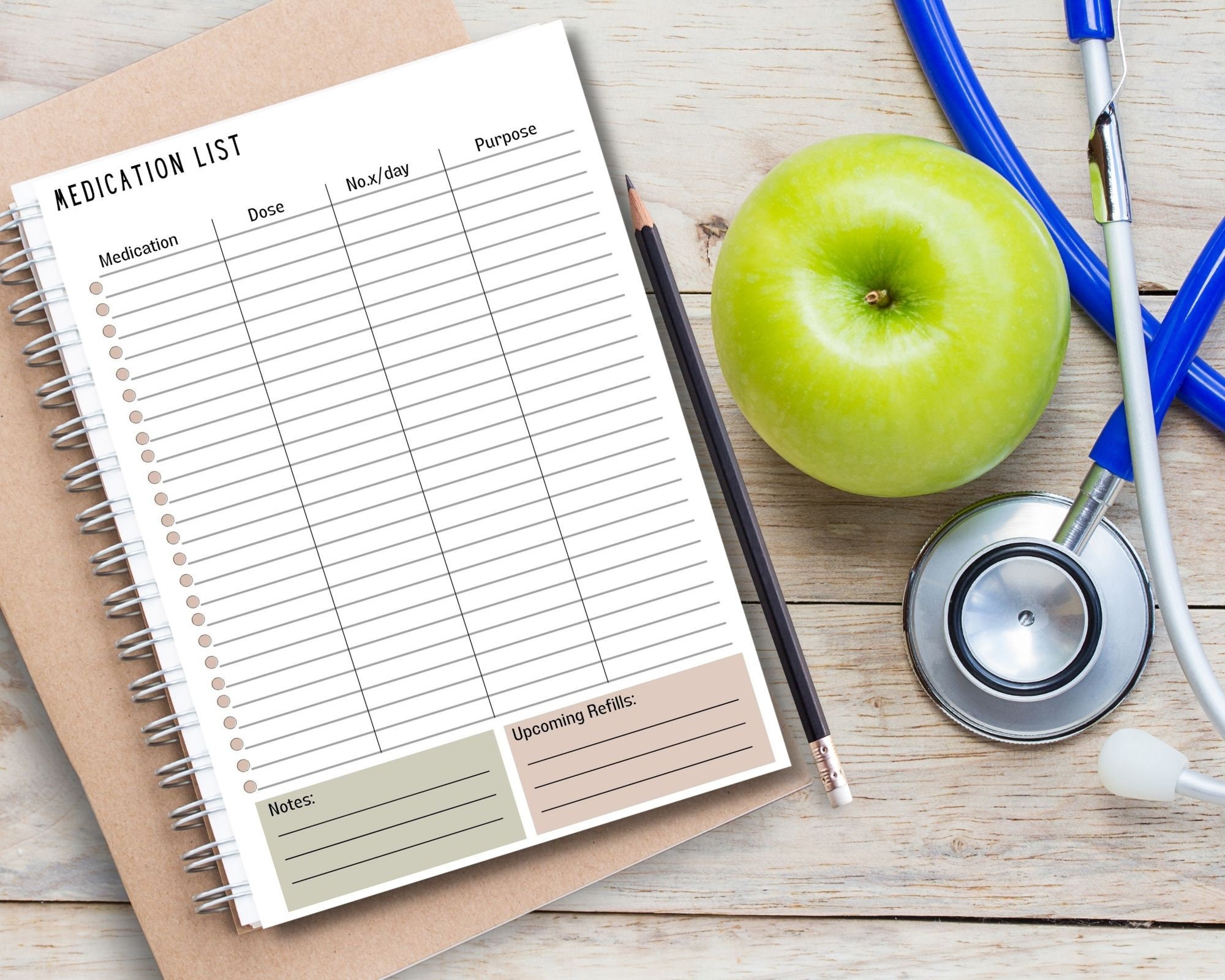 Caregiver Essentials Templates Packet/green - Etsy