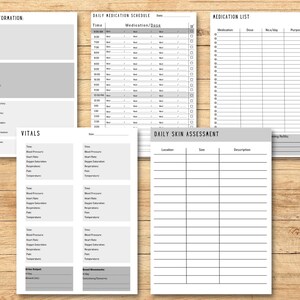 Caregiver Essentials Packet Printable Templates/gray Scale - Etsy