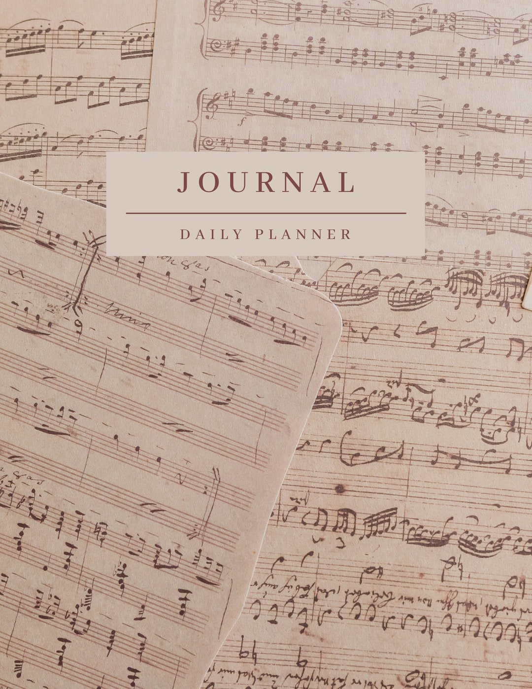 Music Notes Journal, Digital Download, Daily Journal, Dot Notebook