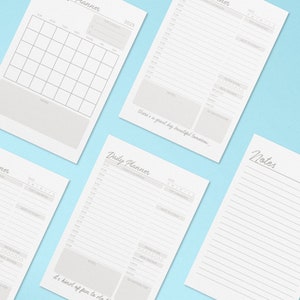 Do as Dreamers Do Minimalist Digital Planner Pack, Inspirational Quotes, Daily Planner Instant Download