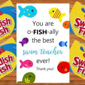 O-Fish-Ally, het beste cadeau voor zwemleraren: digitale afbeelding bedankt