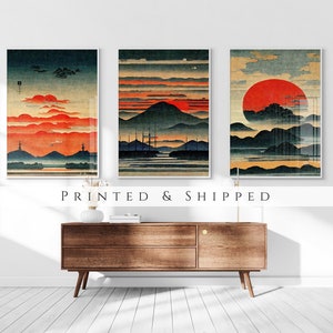 Set of Three Katsushika Hokusai Prints the Mount Fuji Collection 3  Paintings, Poster Wall Art Gift Giclée, the Great Wave ATTEMPT3 -   Denmark