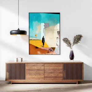 Abstract Collage Set of 3 Prints, Surreal Wall Art, Modern Living Room Art, Above Bed Decor, 3 Panel Print Set, Gallery Wall Set image 5