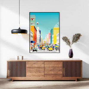 Tokyo Meridian Printable Set of 3, Modern Wall Art, Japanese Street Set, Living Room Art, Above Bed Decor, Digital Set, Anime Gallery Set image 3