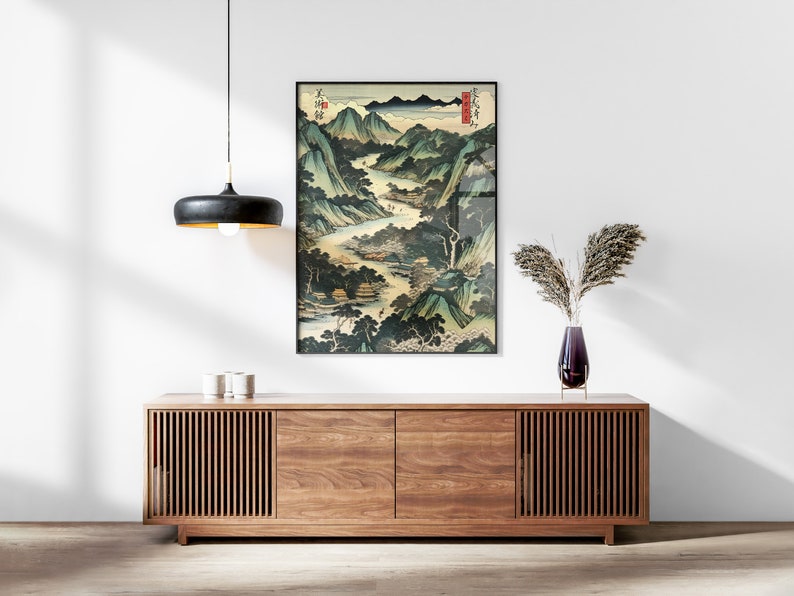 Japanese Vintage Ukiyo-e Art Printable Set of 3, Traditional Woodblock Wall Art, Living Room Art, Above Bed Decor, Digital Set, Gallery Set image 5