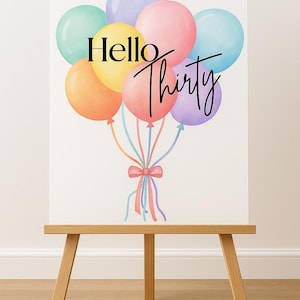 Hello 30 -Geburtstag Willkommensschild