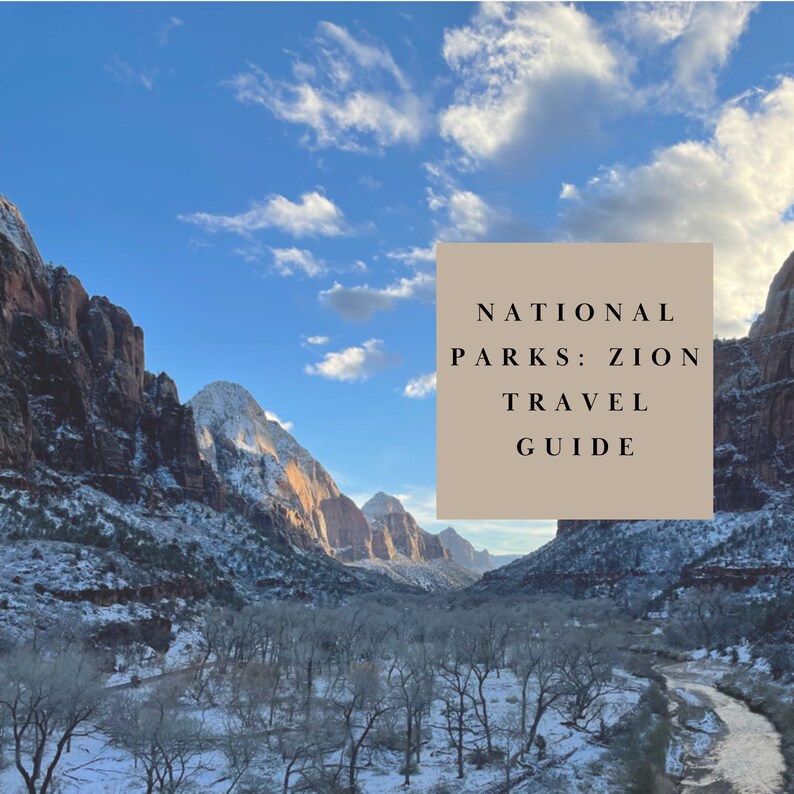National Parks Zion Travel Guide Etsy