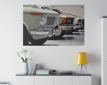 Classic BMW's Canvas Wall Art - Automotive Poster Print, Garage Decor, Car Enthusiast Gift