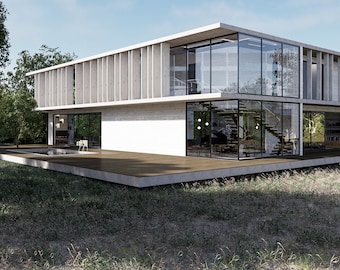 Descarga instantánea CASA PORCARO, Diseño de interiores 3D Visualización 3D Proyecto arquitectónico Venta al por menor Proyecto de casa terminada