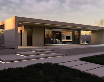 Venta Planos de casas al por menor diseño de interiores proyecto arquitectónico 3D visualización realista