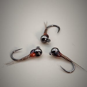 Natural quill and orange perdigon 3 pack