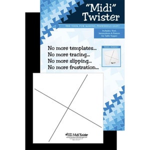 Twister - Midi Twister Template - Uses 6.5&quot; Squares of Fabric by Twister Sisters Designs