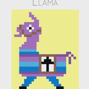 Comic Book and Video Game Pixelated Quilt Pattern-No Drama Llama -40.5" x 51" Finished-by Quiltoni