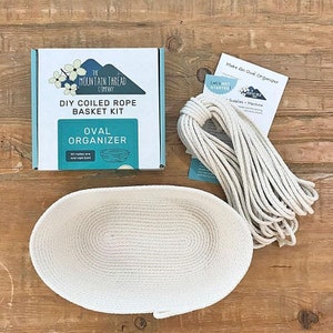 DIY Coiled Rope Basket Kit - Oval Organizer