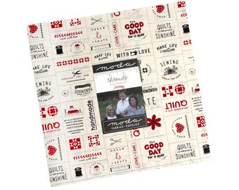 Threads Layer Cake: Sweetwater Moda Fabrics, 10" Cotton Squares