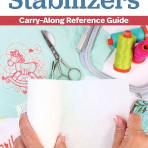 Guía de bolsillo para estabilizadores / Libro de referencia de bordado portátil / Herramienta de costura y acolchado / Guía de bordado a máquina