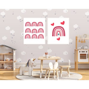 Girls printable wall decoration, Fun loving and Brightness that will light up a child&#39;s room, soothing and calming, children&#39;s room decor