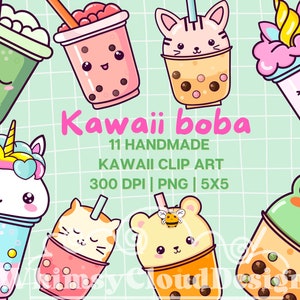 Kawaii boba Clipart-Lindo boba PNG Clipart-Kawaii Clipart set-cute clipart-Kawaii bubble tea-Planner Clipart-PNG clipart-Kawaii Unicorn