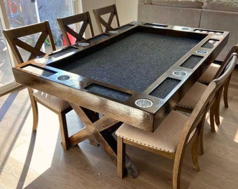 Board Game Table, Table Top Gaming, Dnd Table, Puzzle Table, Gaming Table with Cover, RPG Game Table, Rustic Gaming table, Board Game Gifts
