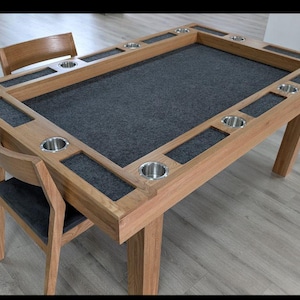 Board Game Table With Removable Topper, RPG Gaming Table, Convertible Board Game/Dining Table, Puzzle Table W/Cover, Card Table, Poker Table
