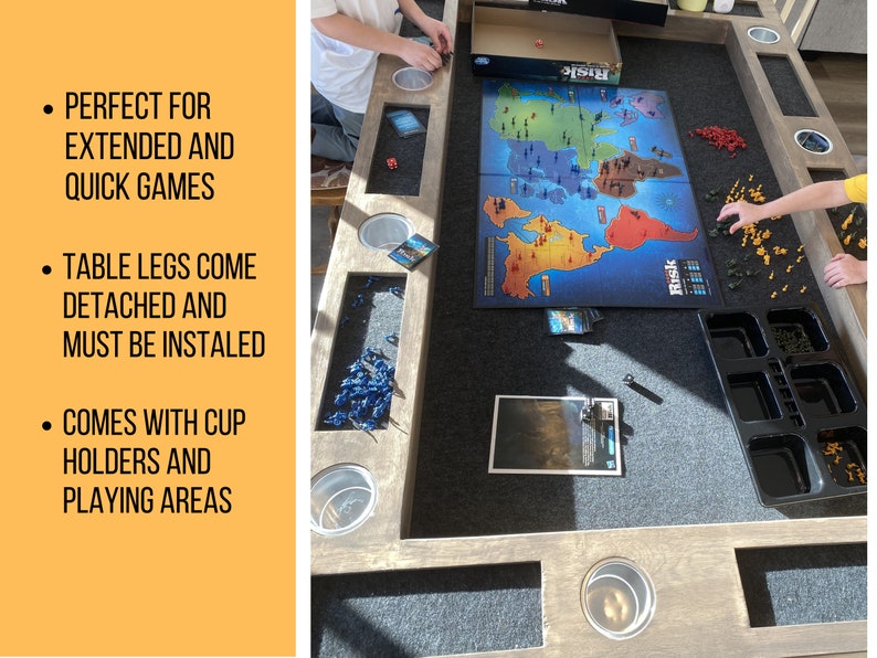 Board Game Table With Removable Topper RPG Gaming Table Etsy
