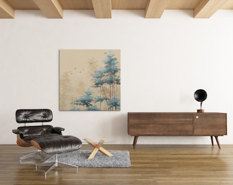 Misty Bamboo Forest Print – Digital PNG Wall Art, Tranquil Zen Decor, 11x14" & A3 Instant Download
