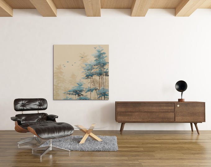 Misty Bamboo Forest Print – Digital PNG Wall Art, Tranquil Zen Decor, 11x14" & A3 Instant Download