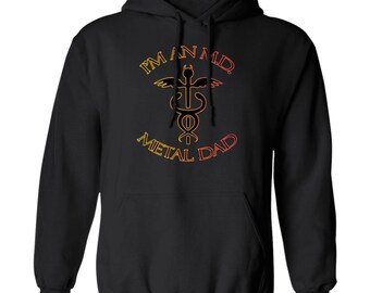 I'm An MD - Metal Dad Black Pullover Hoodie es perfecto para el padre o esposo amante del heavy metal al que le gusta la música pesada