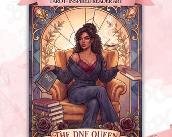 DNF Queen Reader PNG Clipart | Bokälskare Illustration | Läsande Flicka Konst PNG | Digital Nedladdning