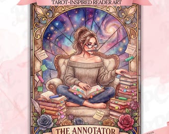 Annotator Reader PNG Clipart | Bokälskarens annoteringskonst | Läsande flickaillustration | Digital nedladdning
