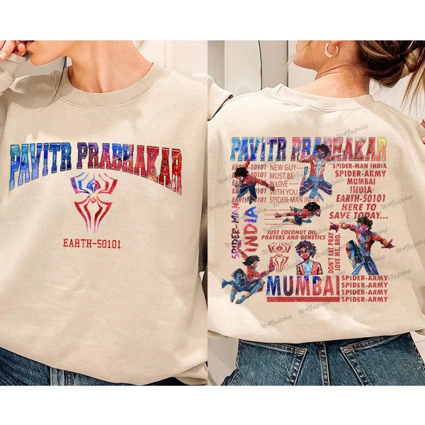 Pavitr Prabhakar Comfort Colors 2 sides shirt/Spider-Man India shirt/Spider-Man Across The Spider-Verse shirt/Miles Morales shirt/MCU tee