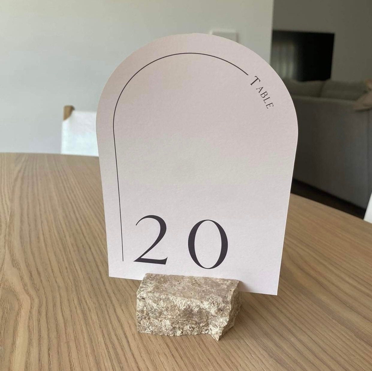 Travertine Table Number Stand Etsy