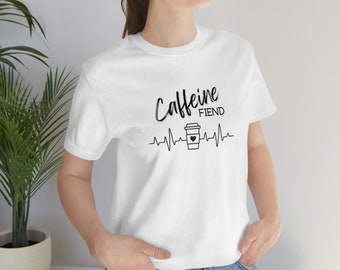 Caffeina Fiend Unisex Jersey T-shirt manica corta