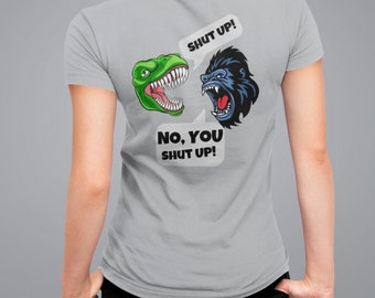 Zitto! King Kong e Godzilla Funny Tee Unisex Jersey Manica Corta