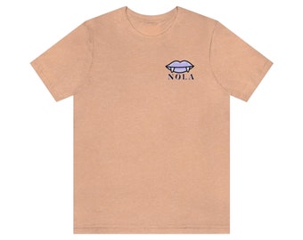 Vampire Lips NOLA divertente New Orleans Unisex Jersey Short Sleeve Tee