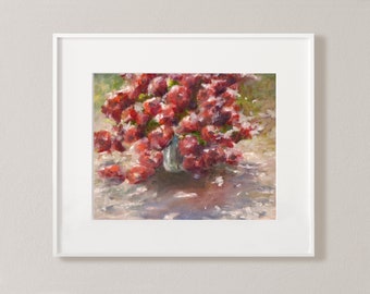 Garden Bouquet.  Original Oil Painting on Paper (canvas paper) - 11 X 14 Inches.