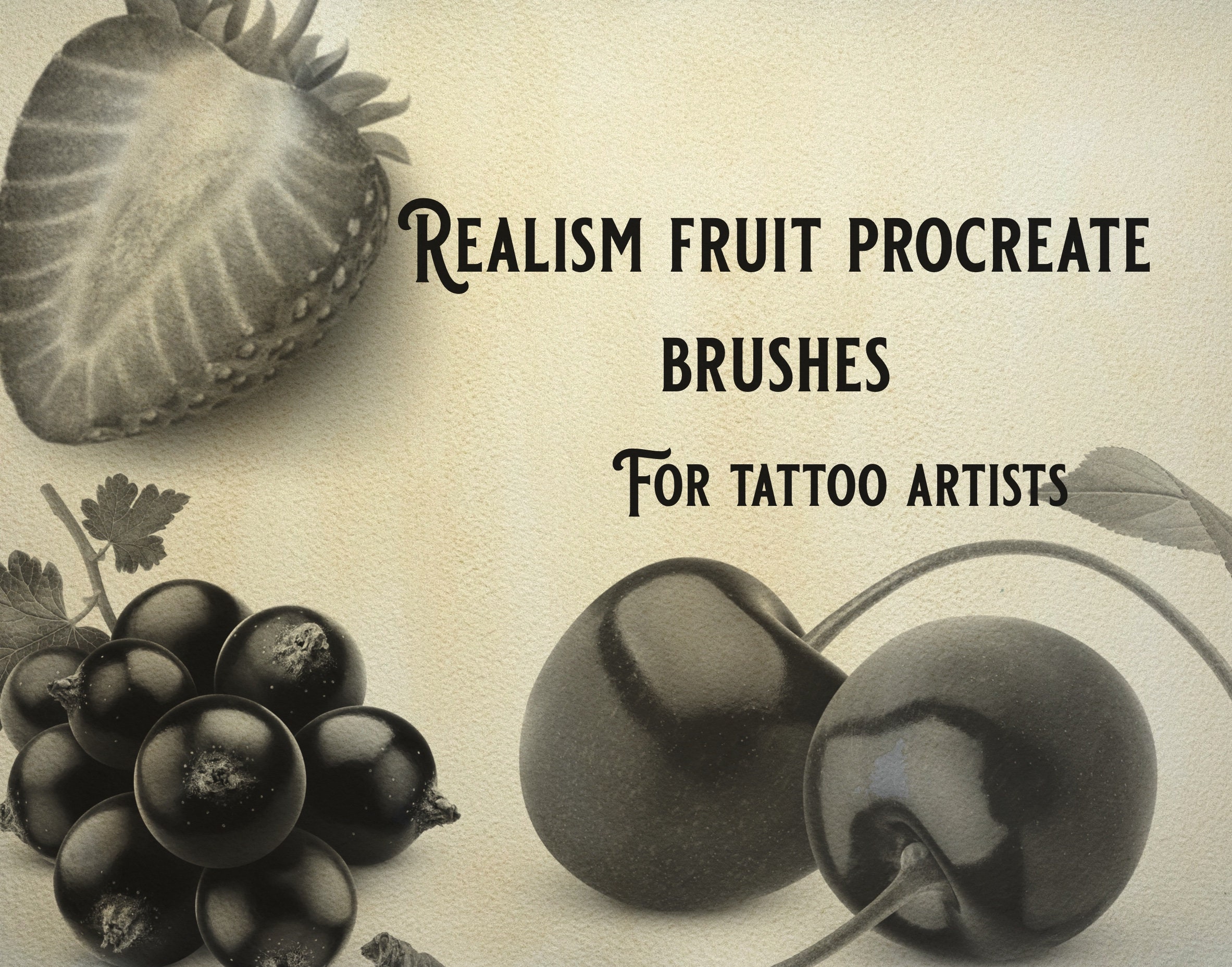 30 Realistic Fruit Procreate Stamps for Tattoo Artists - Etsy