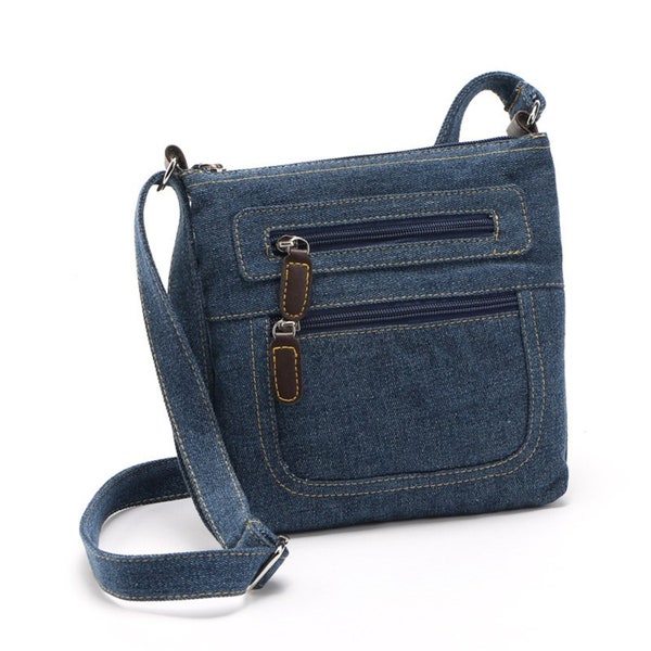 Denim Cross Body Bag Etsy